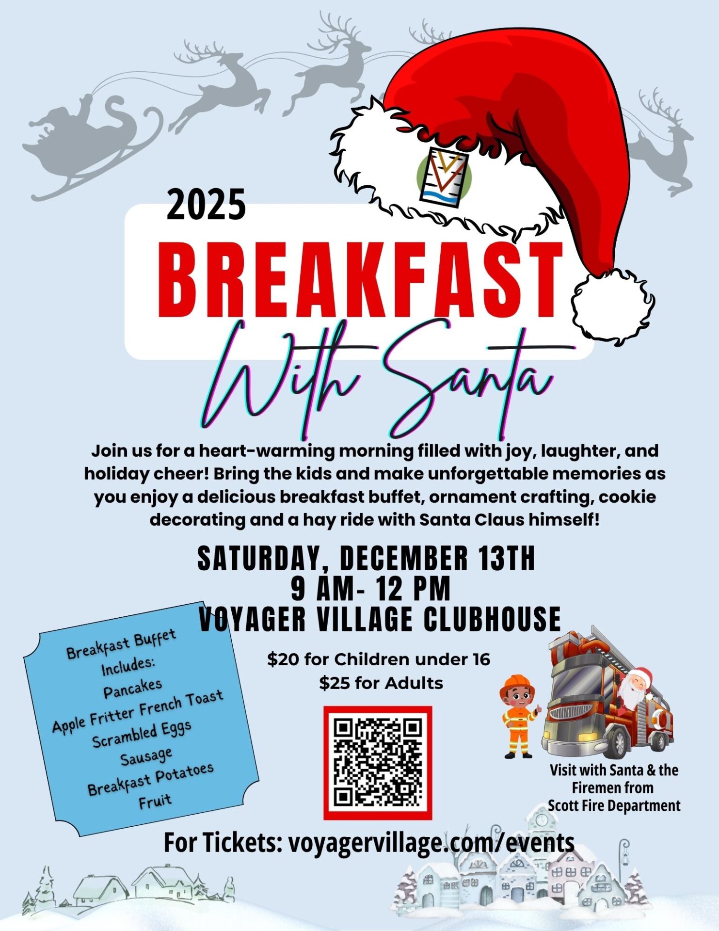 Maroon and White Breakfast With Santa Flyer (1)